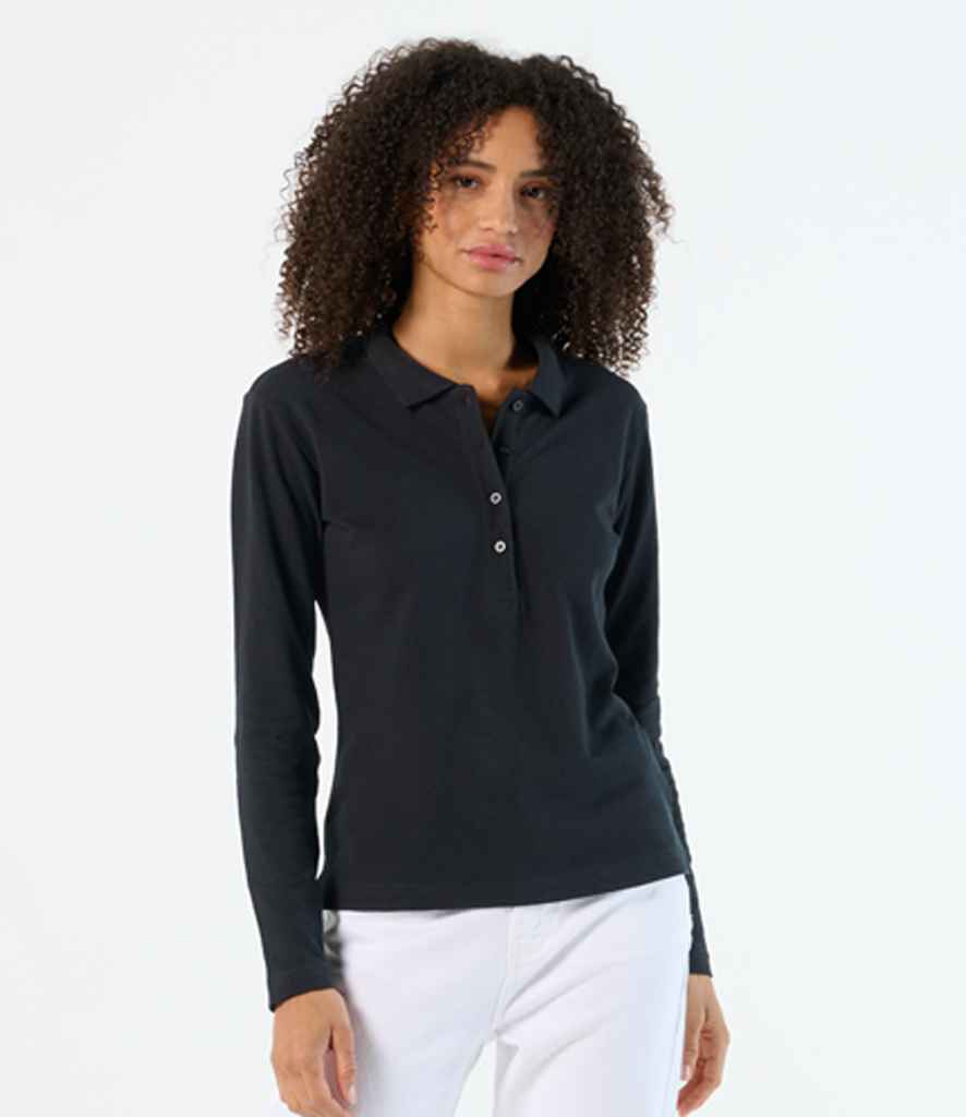 Ladies long sleeve cotton polo shirts hotsell